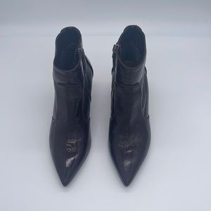 Burgundy Aquatalia Patent Leather Heel Boots